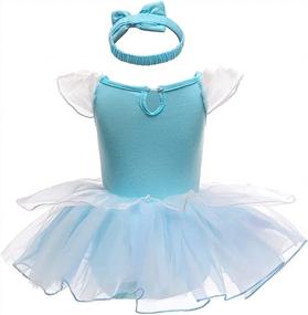 img 2 attached to IBAKOM Baby Girl Princess Dress Up Clothes Romper+Headband Summer Outfit Halloween Christmas Birthday Party Costume