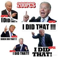 🔥 200 pcs trump biden 'i did that' stickers, biden 'i did that' stickers - mixed patterns (set of 5) логотип