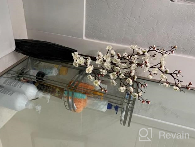 img 1 attached to Create A Stunning Beach Theme Decor With Sunm Boutiques' 2 Pack Plum Blossom Artificial Flowers - Perfect For Table Decorations! review by Heather Jones