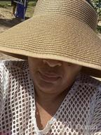 картинка 1 прикреплена к отзыву Stay Stylish And Sun-Protected With Our Women'S Foldable Straw Hats For The Beach, Adjustable And Packable With A Wide Brim Cap! от Terrance Palau