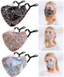 shimmer and shine: 3-pack sparkly sequin cotton face masks for women - breathable, reusable, and fashionable! logo