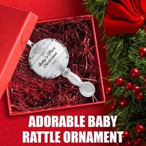 img 2 attached to Klikel Baby'S First Christmas Ornament 2022 - Silver 3D Rattle Baby First Christmas Ornament 2022-1St Christmas Baby Ornament 2022 - Babies First Christmas Ornament - Boy Girl Keepsake Ornament 2022