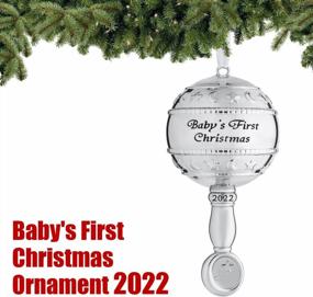 img 3 attached to Klikel Baby'S First Christmas Ornament 2022 - Silver 3D Rattle Baby First Christmas Ornament 2022-1St Christmas Baby Ornament 2022 - Babies First Christmas Ornament - Boy Girl Keepsake Ornament 2022