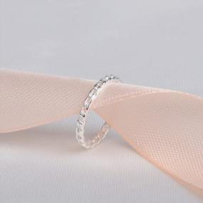 img 2 attached to Минималистичные кубинские кольца-цепочки: кольца из стерлингового серебра для среднего и большого пальцев