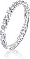 минималистичные кубинские кольца-цепочки: кольца из стерлингового серебра для среднего и большого пальцев логотип