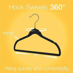 img 3 attached to BROOKSTONE 50 Pack Non-Slip Velvet 👕 Hangers: Lightweight, Durable, and Space-Saving Closet Organization Solution