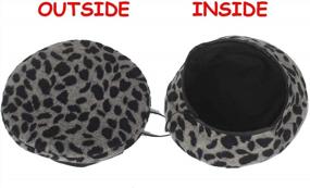 img 2 attached to Women'S French Vintage Leopard Print Wool Soft Winter Warm Beret Beanie Hat