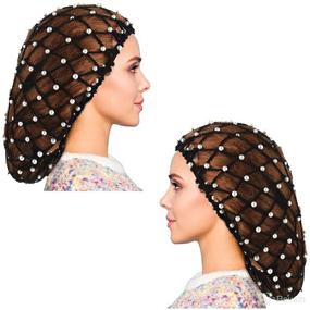 img 4 attached to 🧶 Crochet Hairnet Styling Ornament for Unique Hair Pieces