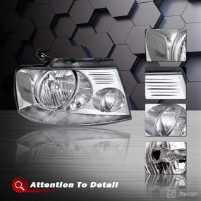 img 2 attached to JSBOYAT Headlight Assembly Replacement for 2004-2008 Ford F150 Pickup - Chrome Housing, Left & Right Side