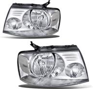 jsboyat headlight assembly replacement for 2004-2008 ford f150 pickup - chrome housing, left & right side логотип