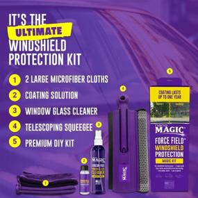 img 3 attached to 🪟 NANO MAGIC Force Field Windshield Protection Kit - Hydrophobic Coating Repellent for Rain, Bugs, and Salts on Car Windshield, Lasting up to 1 Year - Standard Kit