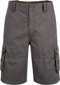 img 4 attached to MOHEEN Mens Casual Cargo Shorts Relaxed Fit Cotton Solid Multi-Pocket Lightweight 11 Inch Cargo Short Outdoor