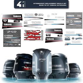 img 3 attached to 411 Decals Комплект замены высокого качества для Yamaha 25 Four Stroke Outboard (2002-2006) - Наклейки на двигатель