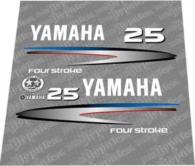 img 4 attached to 411 Decals Комплект замены высокого качества для Yamaha 25 Four Stroke Outboard (2002-2006) - Наклейки на двигатель