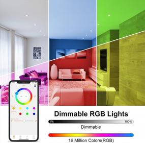 img 2 attached to Smart LED Recessed Ceiling Light Downlight 12W 1000 LM 5000K RGB Dimmable APP Million Colors DIY Scenes Timer 23 Color Changing Modes 6 Packs