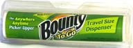 🧻 bounty to go singles: portable 1 roll paper towels with durability and absorbency in travel size dispenser logo