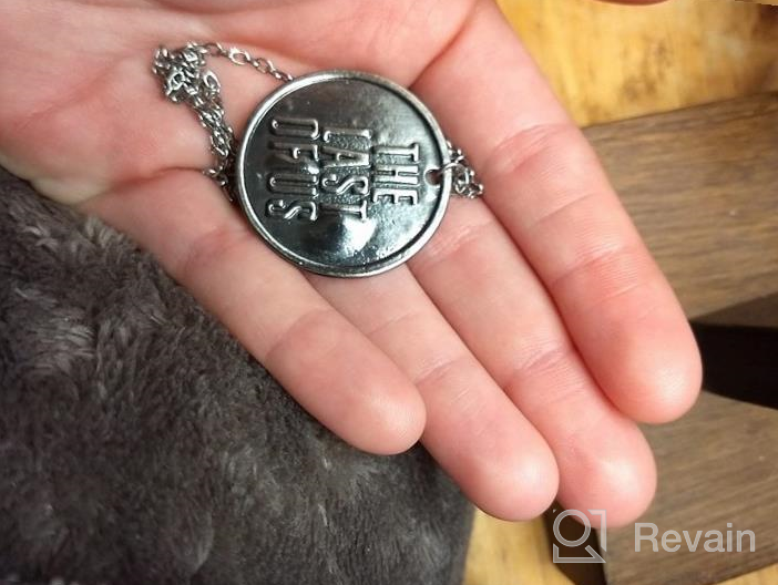 img 1 attached to Exquisite Antique Silver Plated 'The Last Of Us' Engraved Firefly Round Charm Pendant Necklace - A Timeless Piece! review by Sherman Lancaster