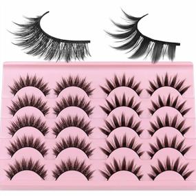 img 3 attached to Get The Perfect Anime Look With 10 Pairs Of Mixed Doll Manga Lashes - Long, Thick And Wispy!
