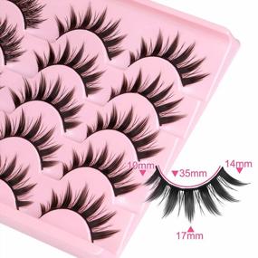 img 2 attached to Get The Perfect Anime Look With 10 Pairs Of Mixed Doll Manga Lashes - Long, Thick And Wispy!