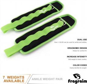 img 3 attached to Adjustable Ankle Weights By Fragraim - Ideal For Women, Men, And Kids For Strength Training, Jogging, Gymnastics, Aerobics, And Physical Therapy With Adjustable Straps For Wrist/Leg/Arm