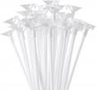 50-pack white balloon sticks with cups - upgraded, reusable, and durable plastic holders for birthday parties, weddings, anniversaries, and carnivals logo