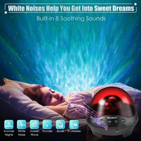 img 2 attached to Galaxy Projector Night Light With Bluetooth Speaker, Remote Control, 8 White Noises, Alexa Smart App Compatibility, Perfect For Kids, Adults, Bedroom, Party, And Home Decor - SOAIY Star Projector