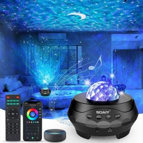 img 4 attached to Galaxy Projector Night Light With Bluetooth Speaker, Remote Control, 8 White Noises, Alexa Smart App Compatibility, Perfect For Kids, Adults, Bedroom, Party, And Home Decor - SOAIY Star Projector