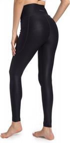img 2 attached to Women'S Faux Leather Leggings Pants By HARTPOR - Stretch High Waisted Yoga Pleather With Pockets