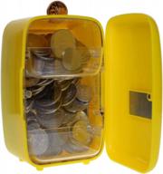 yellow mini refrigerator pen holder & piggy bank teacher gift for women logo