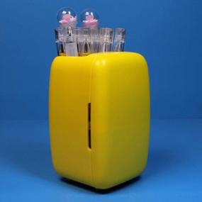 img 1 attached to Yellow Mini Refrigerator Pen Holder & Piggy Bank Teacher Gift For Women