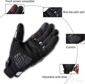 img 1 attached to BORLENI Motorcycle Gloves Touchscreen Breathable