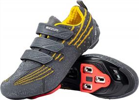 img 4 attached to Bucklos Cycling Shoes For Men And Women - Compatible With Peloton, Look Delta And Shimano SPD - Spin Shoes For Indoor And Outdoor Road Biking - Includes Look Delta Cleats