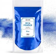 jelife 100 grams blue mica pigment powder for epoxy resin - natural shimmer color dye for candle, soap making, makeup, art crafts, acrylic nail, painting - cosmetic grade mica powder logo