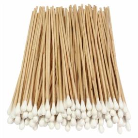 img 1 attached to 6 Inch 1000-Pc Wooden Stick Cotton Tip Applicator HTS 101K0 (10 Packs Of 100)