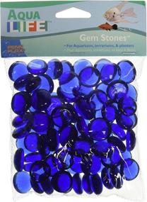 img 1 attached to Enhance Your Aquarium with Penn Plax AG2 90 Bag Gemstones Decorative Stones in Blue