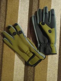 img 10 attached to Windproof Sports Fleece Neoprene Winter Gloves Khaki