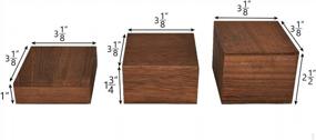 img 3 attached to Стильные и функциональные стояки МООКА деревянные квадратные для дисплея ювелирных изделий и аксессуаров