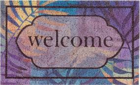 img 4 attached to Welcome Guests With The ROSMARUS Fall Doormat - 17”X 30”, Anti-Slip PVC Spinning Leaf Design