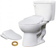 upgrade your bathroom with transolid's 2-piece toilet kit featuring a bidet seat and wax ring in white logo