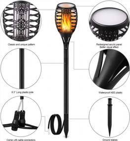 img 1 attached to Create A Stunning Outdoor Ambience With LUYE Low Voltage Flickering Flames Torches - Set Of 8 Pathway Lights For Yard And Patio Decoration
