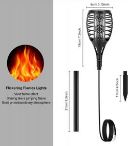 img 2 attached to Create A Stunning Outdoor Ambience With LUYE Low Voltage Flickering Flames Torches - Set Of 8 Pathway Lights For Yard And Patio Decoration