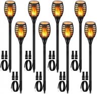 create a stunning outdoor ambience with luye low voltage flickering flames torches - set of 8 pathway lights for yard and patio decoration logo