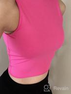 img 1 attached to GEMBERA Women'S High Neck Cropped Tank: A Versatile Racer Back Sleeveless Top review by Jeff Bundrick