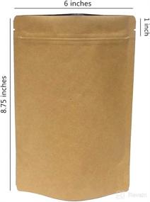 img 1 attached to Kraft Paper Zipper Pouches Coffee Kitchen & Dining