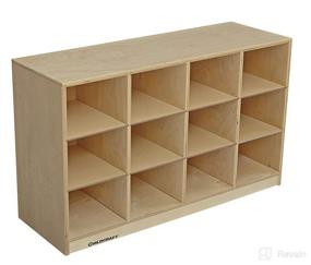 img 1 attached to 📱 Mobile Toddler Cubby by Childcraft - 12 Compartments, 38-3/8 x 13 x 24 Inches