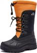 stay warm and dry this winter with aleader's men's insulated waterproof snow boots logo