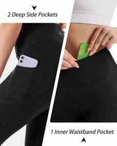 img 1 attached to High Waisted Workout Leggings With Pockets: CAMBIVO Yoga Pants For Women - Non See-Through & 4 Way Stretch Fabric