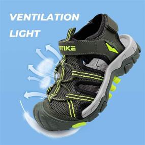 img 2 attached to ASHION Sandals Summer Outdoor Jet Black Boys' Shoes : Sandals