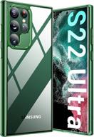 📱 torras clear samsung galaxy s22 ultra case - 8x armor-level shockproof, anti-yellow, green - get the ultimate protection for samsung s22 ultra 5g! логотип