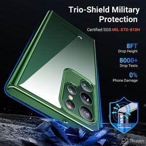 img 2 attached to 📱 TORRAS Clear Samsung Galaxy S22 Ultra Case - 8X Armor-Level Shockproof, Anti-Yellow, Green - Get the Ultimate Protection for Samsung S22 Ultra 5G!